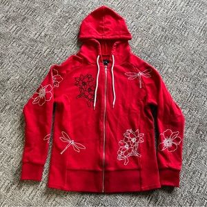 Kite embroidered cotton terry hoodie
